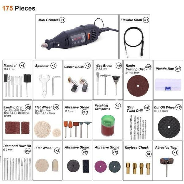 GOXAWEE Electric Drill Engraver Mini Drill Grinder Dremel Rotary Tool Kit With Dremel Accessories Drilling Machine Power Tool