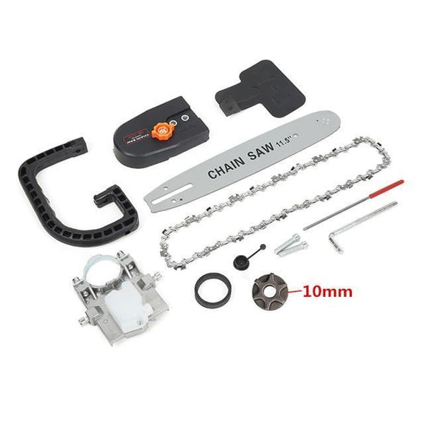 Electric Chain Saw Woodworking Power Tool Set For M10/M14/M16 Electric Angle Grinder Machine Hand Tool Set DIY Chainsaw Bracket