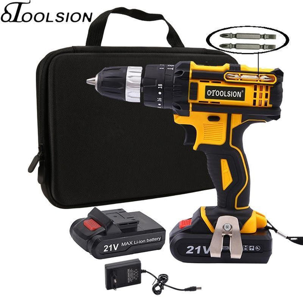 21V 18+3 Torque Hammer Drill Impact Screwdriver Cordless Drill Impact Drill Cordless Screwdriver Power Tools Electric Drill Hand