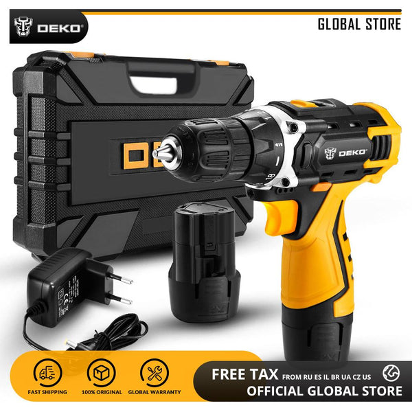 DEKO New Banger 12V Loner 16V Sharker 20V Electric Drill LED lighting Carpentering Tools Screwdriver Power Tools