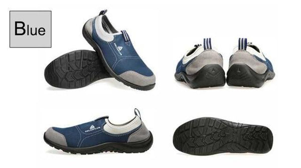 Delta Insurance Men's Summer Breathable Safety Shoess Steel Toe Caps Anti-smashing Pierced Lightweight Protective Shoes for Work