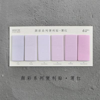 6 Colors Set Cute Novelty Sticky Notes Memo Pad Index Sticker Bookmark Page Flag Sticker School Office Stationery Supplies