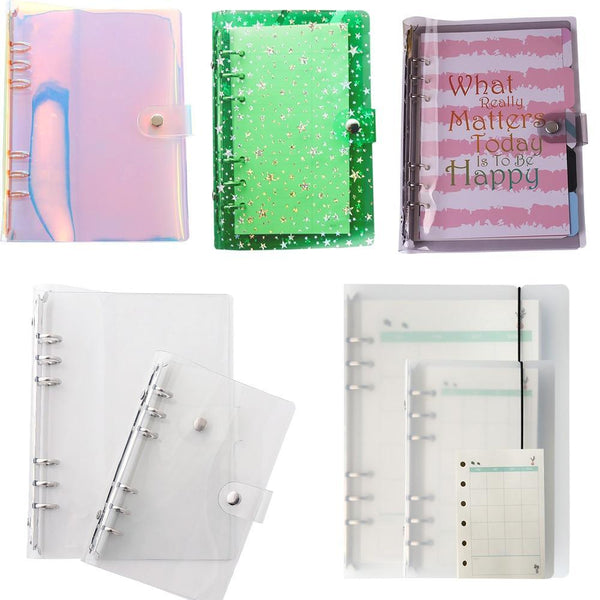 6-ring transparent A6 A5 planner binder Spiral Personal Bullet Journal clear Shell