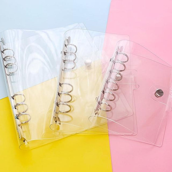 6-ring transparent A6 A5 planner binder Spiral Personal Bullet Journal clear Shell