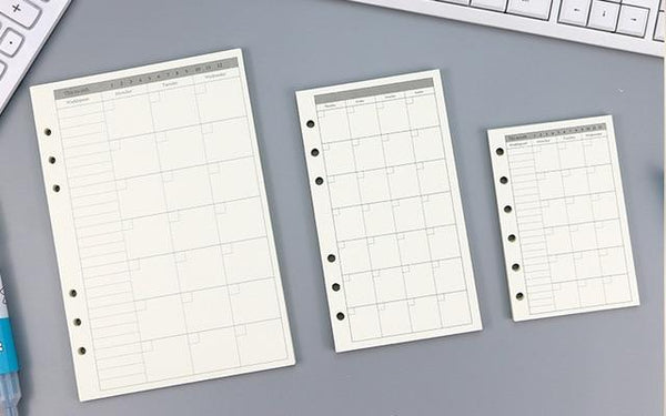 6-ring transparent A6 A5 planner binder Spiral Personal Bullet Journal clear Shell