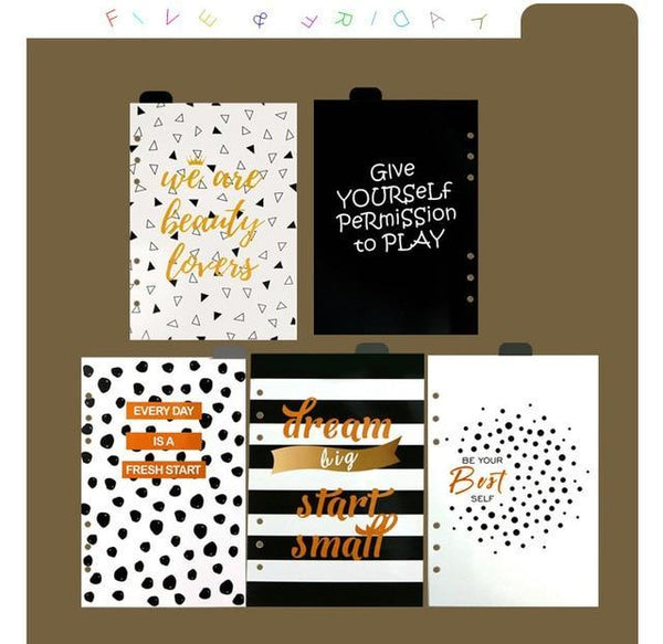 6-ring transparent A6 A5 planner binder Spiral Personal Bullet Journal clear Shell