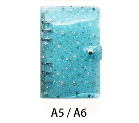 6-ring transparent A6 A5 planner binder Spiral Personal Bullet Journal clear Shell
