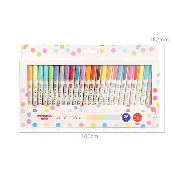 3pcs or 5pcs/set zebra mildliner color Japanese stationery double headed fluorescent pen hook pen color Mark pen kawaii