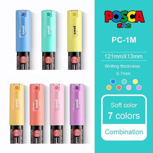 UNI POSCA Series Mark Pen Combination Painting Filling Dedicated POP Poster Advertising Pen PC-1M / PC-3M / PC-5M