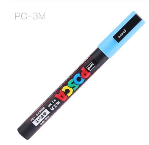 1pc Uni Ball Posca PC-3M Paint Art Marker Pen Fine Point 0.9-1.3 mm 24 Colors Available