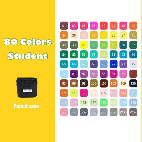 36/48/168/204 Colors Double Headed Art Markers Set Artist Sketch Oily Alcohol Based Markers For Manga School Office Art Supplies
