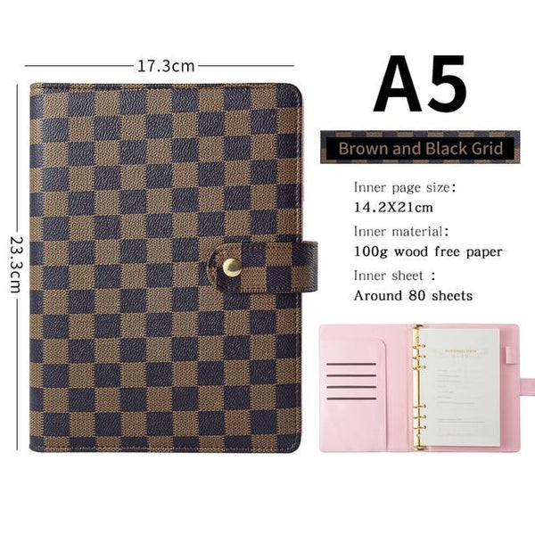 Amazon Hot selling A5 Designed Customized Gold ring binder agenda Journal Diary planner notebooks