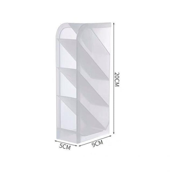 Big Desk Organizer Pen Organizer Storage For Office School Home Supplies Translucent White Pen Storage Holder High Capacity