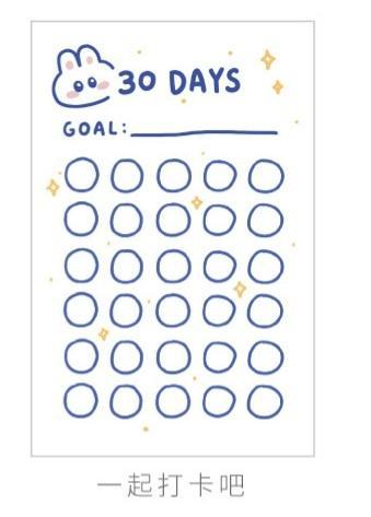 30 Sheets/pack Cute Weekly & Daily Schedule Mini Memo Pad N Times Sticky Notes Bookmark School Office Supply Escolar Papelaria