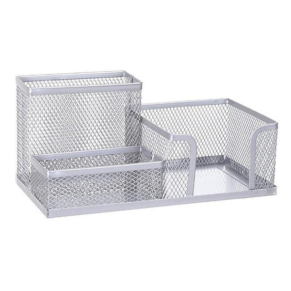 Creative Metal Pen Holder Pencil File Storage Rack 3 Grid Storage Box Desktop Stationery Organizer escritorio Office accessories