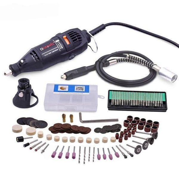 GOXAWEE 220V Electric Mini Drill engraver Variable Speed Rotary with Flexible Shaft 181PCS Accessories Power Tools for Dremel