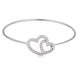 Tween Hearts Bangle - Silver