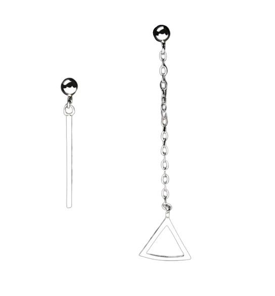 Triangle Chain Earrings