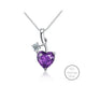 Amethyst Heart Pendant Necklace