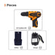 GOXAWEE 21V/12V Electric Screwdriver Cordless Electric Mini Drill Lithium-Ion Battery Operated Rechargeable Power Tools 2-Speed