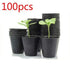 100PCS Nursery Pots 5 Size Round Flower Seedlings Sowing Plant Nursery Room Pots Plants Garden  Growing Pot Home Garden Planter