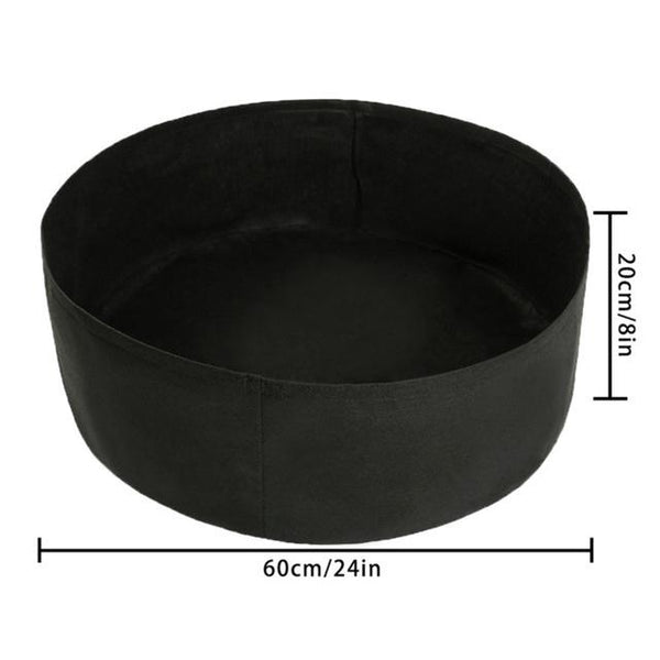 Fabric Raised Garden Bed 50 Gallons Round Planting Container Grow Bags Breathable Felt Fabric Planter Pot for Plants Nursery Pot