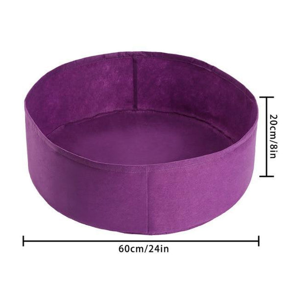 Fabric Raised Garden Bed 50 Gallons Round Planting Container Grow Bags Breathable Felt Fabric Planter Pot for Plants Nursery Pot