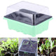 1 Pcs 18x14x6CM Green Seedling Tray Sprout Plate 12-Cells Nursery Pots Tray With Transparent Lids Box For Gardening Bonsai
