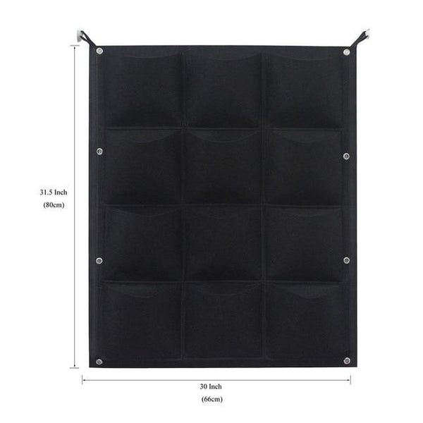 12/18 Pockets Plant Growing Bag Vertical Horizontal Greening Hanging Wall Garden Seedling Planter Grow Bag crops Grows Pouch