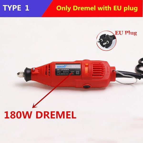 BDCAT 180w Engraving Electric Rotary Tool Variable Speed Mini Drill Grinding Machine with Power Tools Dremel Tool Accessories