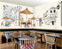 beibehang Hand-painted personalized decoration wallpaper City Street View Tea Cafe Interior restaurant background 3d wallpaper