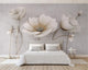 beibehang Custom wallpaper 3D elegant flower marble texture interior decoration painting papel de parede 3d wallpaper mural