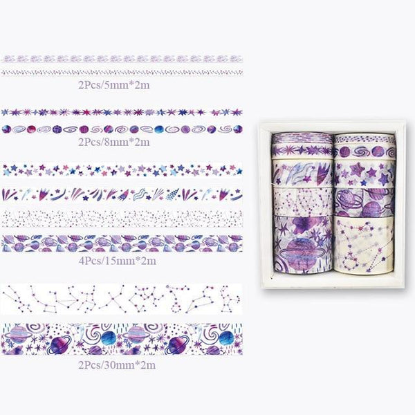 10Pcs/Set Cute Plant Leaves Washi Tape Kawaii Flower Masking Tape Whale Decorative Tape For Sticker Scrapbooking DIY Photo Album