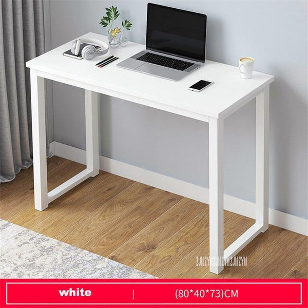 B2783 80/100/120/140cm Modern Manmade Board Steel Frame Office Computer Table Household Economical Large Desktop Study Desk