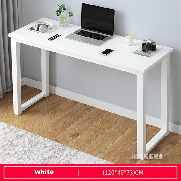 B2783 80/100/120/140cm Modern Manmade Board Steel Frame Office Computer Table Household Economical Large Desktop Study Desk