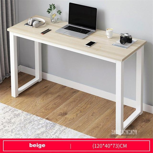 B2783 80/100/120/140cm Modern Manmade Board Steel Frame Office Computer Table Household Economical Large Desktop Study Desk