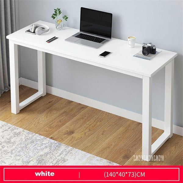 B2783 80/100/120/140cm Modern Manmade Board Steel Frame Office Computer Table Household Economical Large Desktop Study Desk