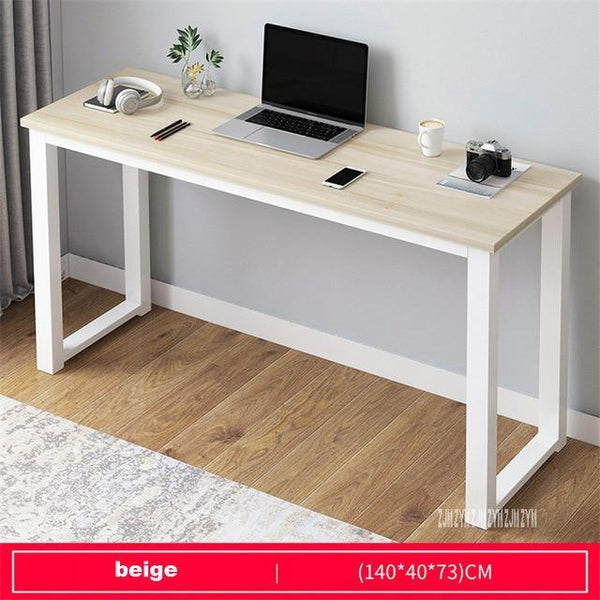 B2783 80/100/120/140cm Modern Manmade Board Steel Frame Office Computer Table Household Economical Large Desktop Study Desk
