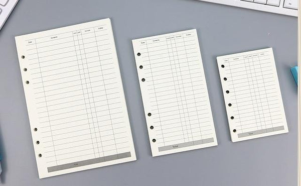 6-ring  transparent A6 A5 planner binder Spiral Personal Bullet Journal clear Shell