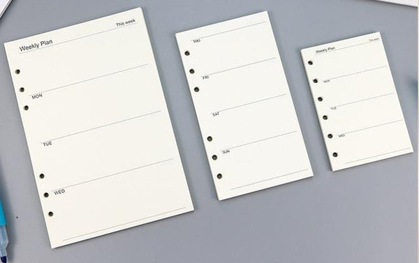 6-ring  transparent A6 A5 planner binder Spiral Personal Bullet Journal clear Shell