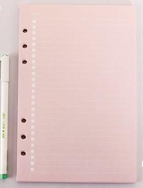6-ring  transparent A6 A5 planner binder Spiral Personal Bullet Journal clear Shell
