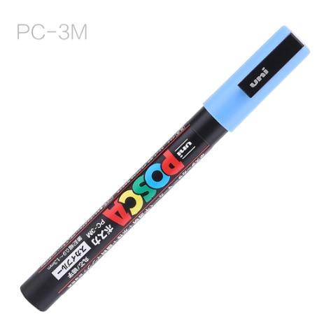 1pc Uni Ball Posca PC-3M Paint Art Marker Pen Fine Point 0.9-1.3 mm 24 Colors Available