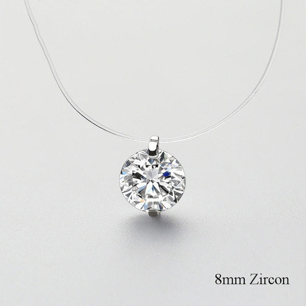 Zircon Crystal Pearl Pendant Necklace