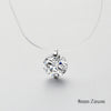 Zircon Crystal Pearl Pendant Necklace