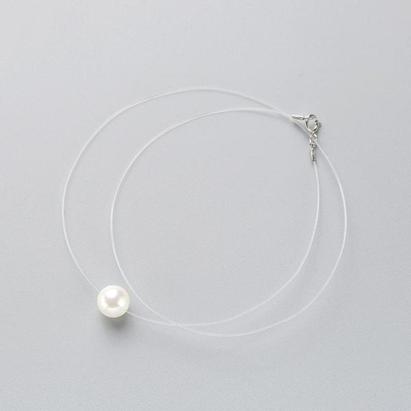 Zircon Crystal Pearl Pendant Necklace