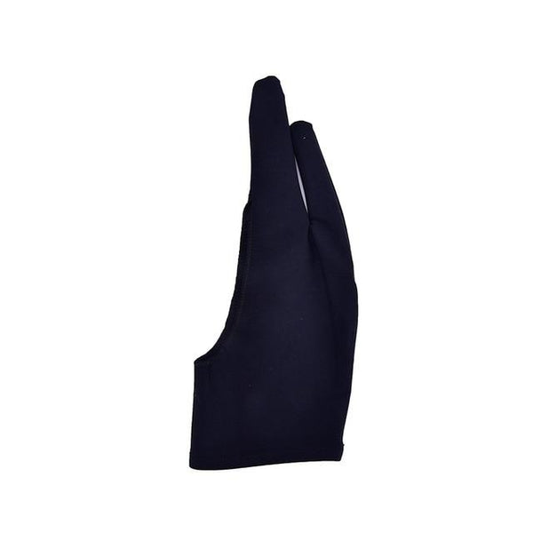 Black 2 Finger Anti-fouling Glove,both For Right And Left Hand Artist Drawing For Any Graphics Drawing Tablet