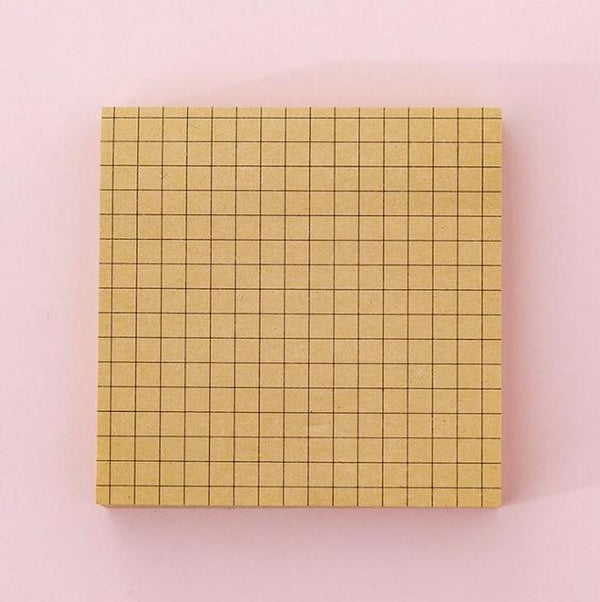 Blank Horizontal Grid Memo Pads Simple Scrapbook Sticker School Supplies Post Sticky Notes Office Stationery