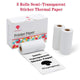 3 Rolls Phomemo Semi-Transparent Sticker Thermal Paper For Phomemo M02/M02 Pro/M02S Mini Bluetooth Pocket Printer 50mm x 2.5m