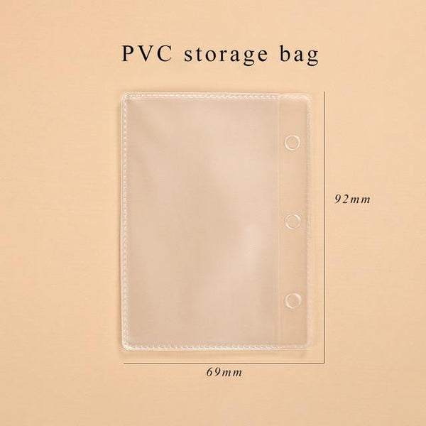 JIANWU Creative Cute Transparent 3 ring Mini Loose-leaf Hand Book Student Portable Notebook ring binder Kawaii School Supplies