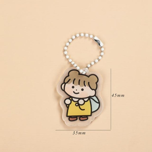 JIANWU Creative Cute Transparent 3 ring Mini Loose-leaf Hand Book Student Portable Notebook ring binder Kawaii School Supplies